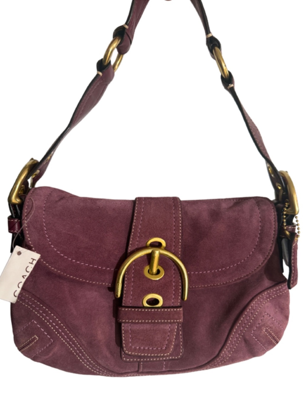 Coach Soho Buckle Shoulder Bag Wristlet Set Suede NWT Deadstock F10169 Vintage